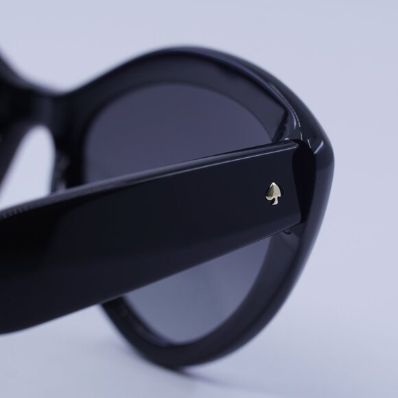 Kate Spade JUNI/G/S PEARL 0807 9O Sunglasses Black Cat Eye Frame, Grey Lenses - Picture 5 of 10